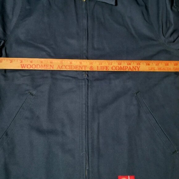 Dickies FR Workwear Jacket Men Small Blue Flame Resistant Twill Work 3259NB New - Picture 7 of 16